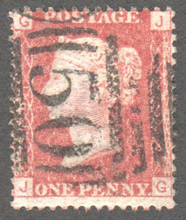 Great Britain Scott 33 Used Plate 191 - JG - Click Image to Close